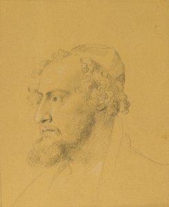 Studio della testa di un uomo barbuto da Johann Peter Krafft