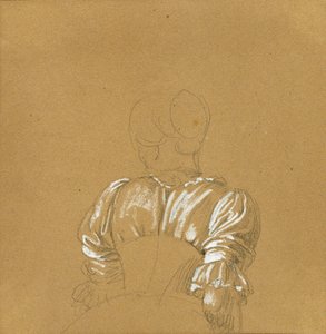Schizzo di una ragazza per "Scena dalla lotta per la libertà tirolese" da Johann Peter Krafft