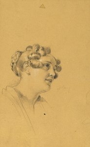 Studio di figura femminile per "Uscita della coppia imperiale dopo una grave malattia dell
