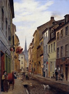 La Parochialstraße, 1831 da Johann Philipp Eduard Gaertner