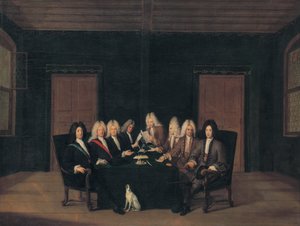 Francese:  Les emissaires au traité de Bade en septembre 1714 Gli emissari del congresso di pace di Baden del 7 settembre 1714