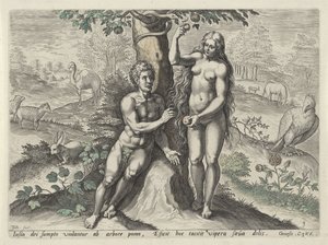 Eva tenta Adamo (Zondeval van de mens)