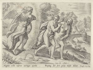 Espulsione dal Paradiso da Johann Sadeler (I)