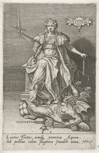 La giustizia (Justitia) vince la violenza (Violentia) da Johann Sadeler (I)