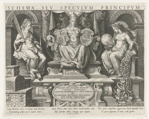 Autorità (Potestas), Prestigio (Nobilitas) e Benevolenza (Liberalitas) da Johann Sadeler (I)