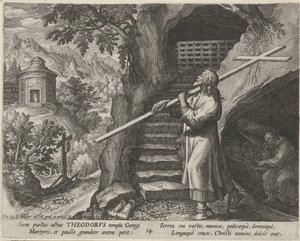 San Teodoro Tiro come eremita da Johann Sadeler (I)