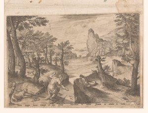 Paesaggio con la caduta di Icaro da Johann Sadeler (I)