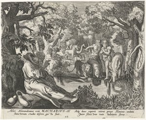 Macario di Alessandria come eremita (Eremiti maschili) da Johann Sadeler (I)