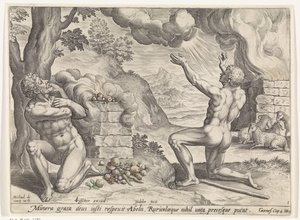 Offerta di Caino e Abele da Johann Sadeler (I)