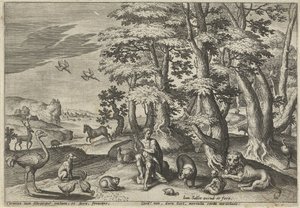 Orfeo che suona per gli animali da Johann Sadeler (I)