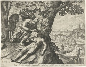 Parabola del Buon Samaritano da Johann Sadeler (I)