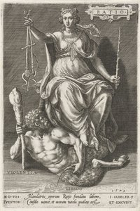 La ragione (Ratio) vince Violentia da Johann Sadeler (I)