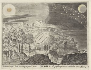 Creazione del sole, della luna e delle stelle da Johann Sadeler (I)