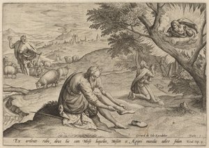 Dio appare a Mosè, 1585 da Johann Sadeler I