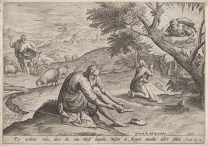 Dio appare a Mosè, 1585 da Johann Sadeler I
