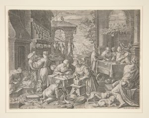 Il ricco e Lazzaro da Johann Sadeler I
