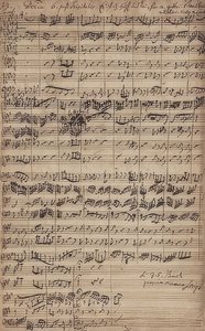 Manoscritto della cantata Es ist das Heil uns kommen her (BWV 9) da Johann Sebastian Bach