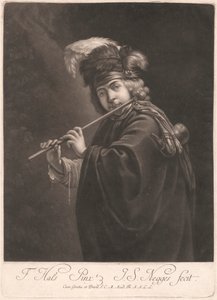 Ragazzo che suona un flauto da Johann Simon Negges