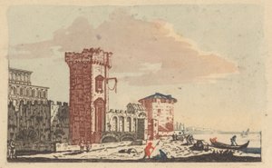 Castelli, Rovine e Paesaggi Marini - Sei Incisioni Colorate