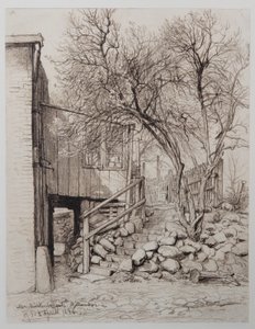 vecchia collina del mulino vicino al Millernthor da Johann Theobald Riefesell