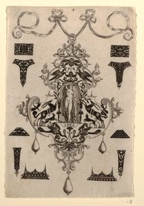 Disegno di pendente con la Virtù Speranza, Tavola 3, da una serie di otto disegni di pendenti con le virtù cardinali
