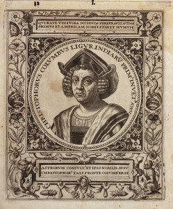 Ritratto di Cristoforo Colombo da Johann Theodor de Bry