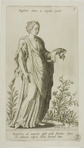 Tersicore, Musa della Danza, tavola 9 da Parnassus Biceps da Johann Theodor de Bry