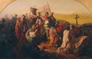 Goffredo di Buglione e crociati