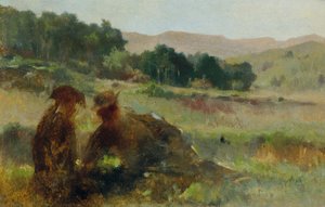 Paesaggio con cacciatore e cane da Johann  Till der Jüngere