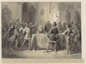 Il duca Guglielmo si allea con i nobili e le città olandesi da Johann Wilhelm Kaiser (I)