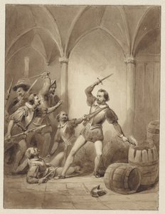 La morte di Herman de Ruyter a Loevesteyn, 1570 da Johann Wilhelm Kaiser (I)