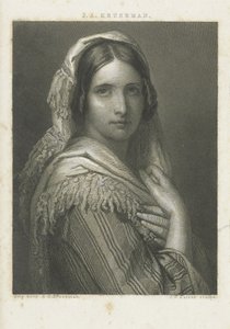 Ritratto di una donna sconosciuta da Johann Wilhelm Kaiser (I)