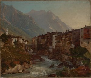 Veduta di Chiavenna da Johann Wilhelm Schirmer