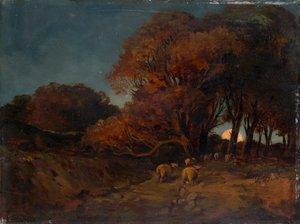 Bosco autunnale al chiaro di luna da Johann Wilhelm Schirmer