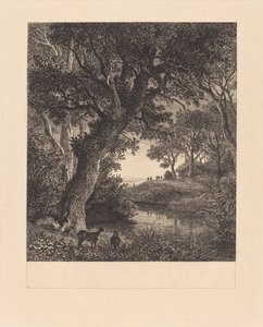 Cacciatori che lasciano una foresta