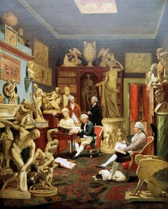 Charles Townley nella sua galleria di sculture, Park Street, Londra 1782, dipinto di Johann Zoffany (1733-1810)
