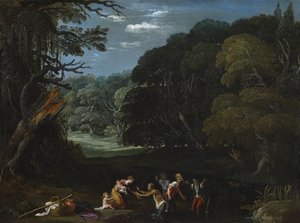 Latona che trasforma i contadini licii in rane (dopo Elsheimer?)
