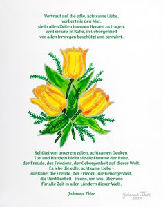 Il mazzo di tulipani di Rosental per calma, gioia, pace, sicurezza e gratitudine