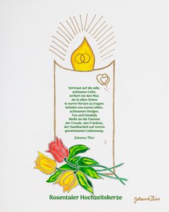 Candela di nozze Rosentaler da Johanna Thier