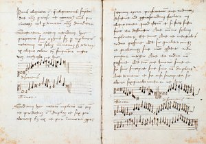 Pagina da un libro di teoria musicale di Johannes Tinctoris da Johannes (c.1435 1511) Tinctoris