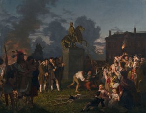 Abbattimento della statua di Re Giorgio III, N.Y.C.