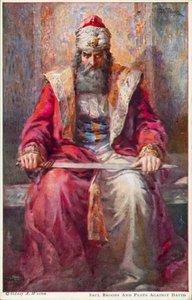 Saul medita e complotta contro Davide da Johannes Adolf Tillack