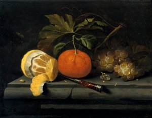 Frutta su una tavola di pietra, c1653-1659