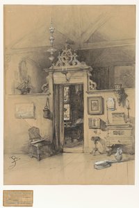 Porta nello studio di Bosboom da Johannes Bosboom (signed by artist)