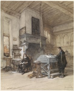 Archivio a Veere con figure in costume del XVII secolo da Johannes Bosboom