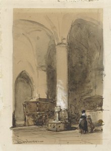 Interno della Grote of Andreaskerk a Hattem