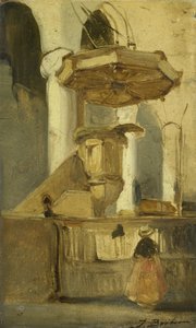Il pulpito della chiesa di Hoorn da Johannes Bosboom