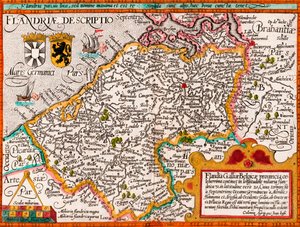 Mappa delle Fiandre, dopo il cartografo Matthias Quad dal suo 