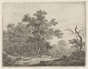 Paesaggio con quercia e bestiame da Johannes Christiaan Janson