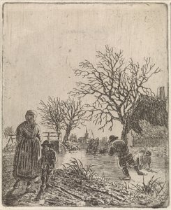 Paesaggio con pattinatori da Johannes Christiaan Janson